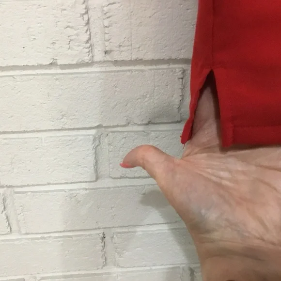 Figs Vibrant Red Short Sleeve Top - Picture 3 of 6